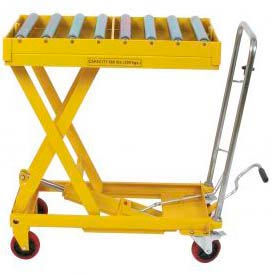 Wesco® Roller Conveyor Table Mobile Scissor Lift