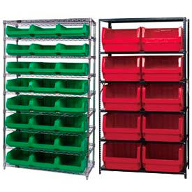 Steel or Chrome Shelving With Magnum Giant Hopper Bins