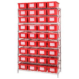 Chrome Wire Shelving With Nest And Stack Shipping Totes
