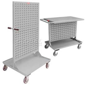 All Welded Steel Mobile Double Sided Bin Racks