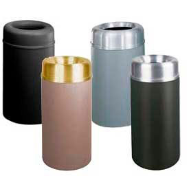 Rubbermaid® Crowne Collection Open Top Steel Containers With Aluminum Lids