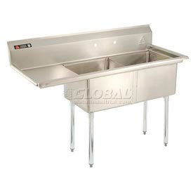 Freestanding Multiple Compartment, One Drainboard Stainless Steel Sinks
