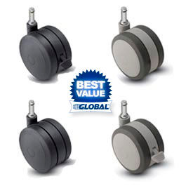 Shepherd® Softech Grip Ring Stem Soft Tread Casters