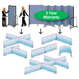 Screenflex® - Fabric Upholstered Mobile Room Dividers - 6 Ft 8 In Height