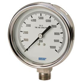 Wika® Liquid-Filled Stainless Steel Industrial Gauges With Bayonet Ring