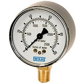 Wika® Black Steel Low Pressure Gauges With Sensitive Capsule System