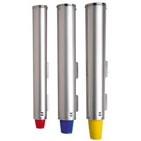 Dispense-Rite® Stainless Steel Adjustable Surface Or Stand Mount Cup And Lid Dispensers