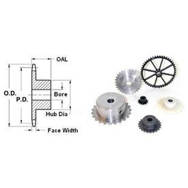 No. 25 (1/4 in. Pitch) steel, Finished Bore Sprocket