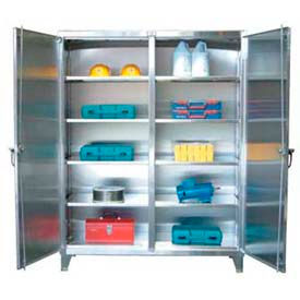 Stronghold® Stainless Steel Double-Door, Independent Locking Cabinets