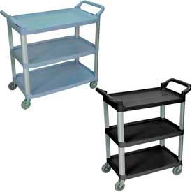Luxor® Plastic Serving & Bussing Carts