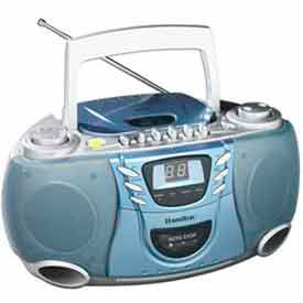 Hamilton Electronics - CD, Cassette and AM/FM Radio Boom Box