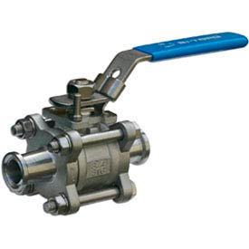 BI-TORQ® 3-Piece Manually Operated SS Sanitary Clamp End Ball Valves