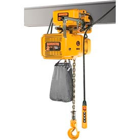 Harrington NERM Dual Speed Electric Chain Hoists with Motorized Trolley