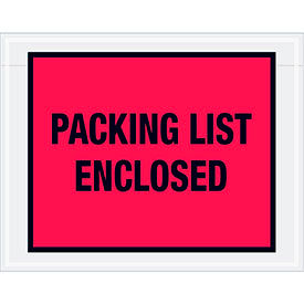 Packing List Enclosed Envelopes - Full Face