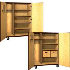Ironwood Mobile Wood Teachers Storage Cabinets