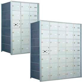 Florence Horizontal Recessed Wall-Mounted Mailboxes 4B+, Front Loading, USPS Access