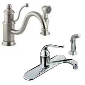 Deck Mounted Kitchen Faucets With Sidespray