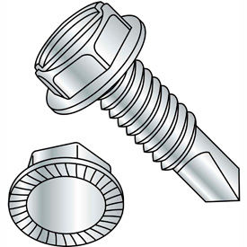 Slotted Indented Hex Washer Self-Drilling Screws