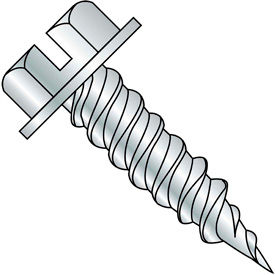 Hex Washer F/T Self Piercing Scr 5/16 Across Flats Zinc Needle Pt