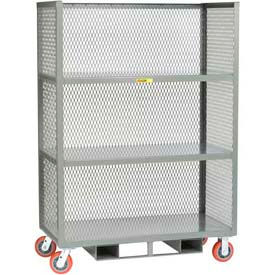 3-Sided Mesh Panel Fixed Shelf Trucks -Forkliftable