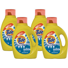 Tide® Simply Clean and Fresh Laundry Detergent Refreshing Breeze 64 Loads 84 oz Bottle 4/CT