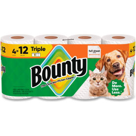 Bounty Kitchen Roll Paper Towel 2-Ply 10-1/2" x 11" White 75/Roll 4 Triple Rolls/Pk 6 Pk/Case 
