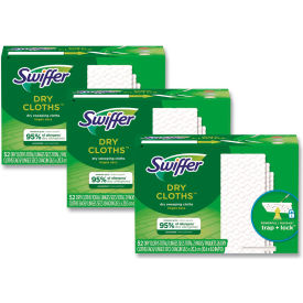 Dry Refill Cloths White 10 2/5" X 8" 52/Box 3 Boxes/Carton