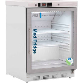 ABS Undercounter Glass Door Vaccine Refrigerator, 4.6 CuFt, NSF Certified