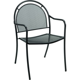 Premier Hospitality Furniture Brentwood Outdoor Metal Chair With Arms - Pkg Qty 4