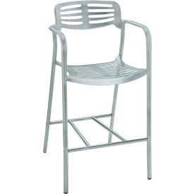 Phoenix Office Furn. 6604 Premier Hospitality Furniture Aero Outdoor Aluminum Bar Height Chair With Arms image.