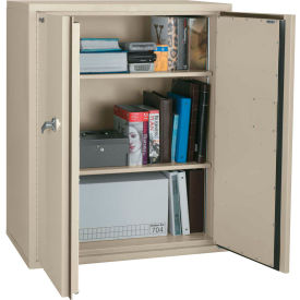 Fire King CF4436-DPA FireKing® Fireproof Storage Cabinet, 36"Wx19-1/4"Dx44"H, Parchment, Assembled image.