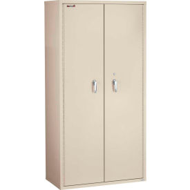 Fire King CF7236-DPA FireKing® Fireproof Storage Cabinet, 36"Wx19-1/4"Dx72"H, Parchment, Assembled image.