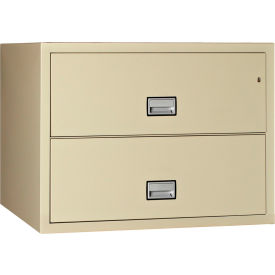 PHOENIX SAFE INTERNATIONAL LLC LAT2W44P Phoenix Safe Lateral 44" 2-Drawer Fire and Water Resistant File Cabinet, Putty - LAT2W44P image.