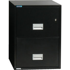 PHOENIX SAFE INTERNATIONAL LLC LGL2W25B Phoenix Safe Vertical 25" 2-Drawer Legal Fire and Water Resistant File Cabinet, Black - LGL2W25B image.