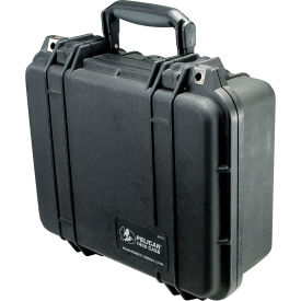 PELICAN PRODUCTS INC 1400-000-110 Pelican 1400 Watertight Small Case With Foam 13-3/8" x 11-5/8" x 6", Black image.
