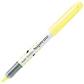 Pilot Pen Corporation 16008 Pilot® Spotliter Supreme Highlighter, Chisel Tip, Fluorescent Yellow Ink, Dozen image.
