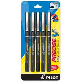 Pilot Pen Corporation 26020 Pilot® Precise V7 Rollerball Pen, Non-Refillable, Fine, 0.7mm, Black Ink, 5/Pack image.