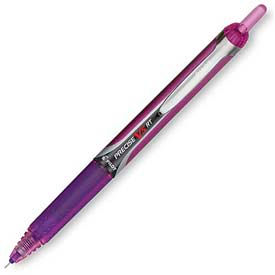 Pilot Pen Corporation 26066 Pilot® Precise V5RT Retractable Roller Ball Pen, Purple Ink, .5mm, Dozen image.