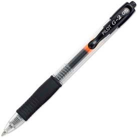Pilot Pen Corporation 31002 Pilot® G2 Gel Retractable Rollerball Pen, Extra Fine, 0.5mm, Black Ink, Dozen image.