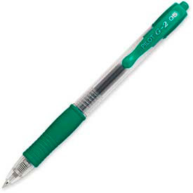 Pilot Pen Corporation 31005 Pilot® G2 Gel Retractable Rollerball Pen, Extra Fine, 0.5mm, Green Ink, Dozen image.