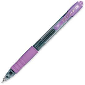 Pilot Pen Corporation 31029 Pilot® G2 Gel Retractable Rollerball Pen, Fine, 0.7mm, Purple Ink, Dozen image.