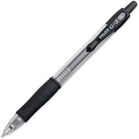 Pilot Pen Corporation 31277 Pilot® G2 Gel Retractable Rollerball Pen, Ultra Fine, 0.38mm, Black Ink, Dozen image.