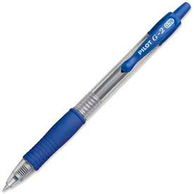 Pilot Pen Corporation 31278 Pilot® G2 Gel Retractable Rollerball Pen, Ultra Fine, 0.38mm, Blue Ink, Dozen image.