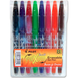 Pilot Pen Corporation 31569 Pilot® FriXion Ball Erasable Gel Pen, Fine, 0.7mm, Assorted Ink, 8/Pack image.