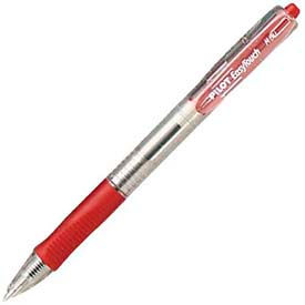 Pilot Pen Corporation 32222 Pilot® EasyTouch Ballpoint Retractable Pen, Medium, Red Ink, Dozen image.