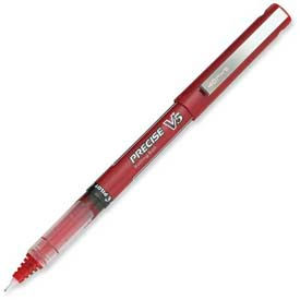 Pilot Pen Corporation 35336 Pilot® Precise V5 Rolling Ball Pen, Non-Refillable, Extra Fine, 0.5mm, Red Ink, Dozen image.