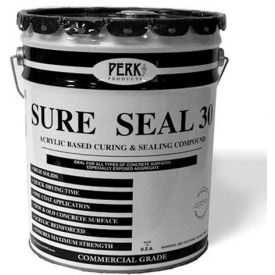 Perk Products & Chemical Co. Inc CP-1542 Sure Seal 30 Acrylic Sealer, Brown Gloss Finish 5 Gallon Pail 1/Case - CP-1542 image.