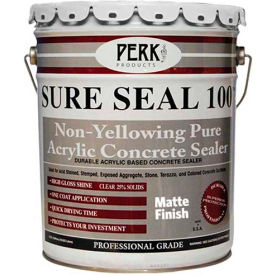 Perk Products & Chemical Co. Inc CP1544M Sure Seal 100 Acrylic Sealer, Clear Matte Finish 5 Gallon Pail 1/Case - CP1544M image.
