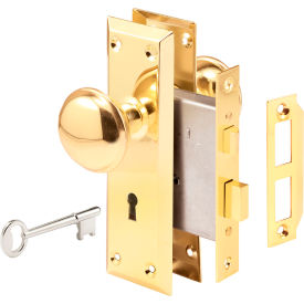 Prime-Line® Brass-Plated Victorian Style Keyed Mortise Entry Lock Set E 2293