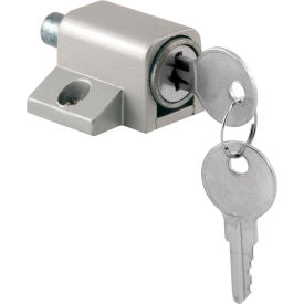 Prime-Line® Sliding Door Keyed Lock Push-In Aluminum Finish U 9861